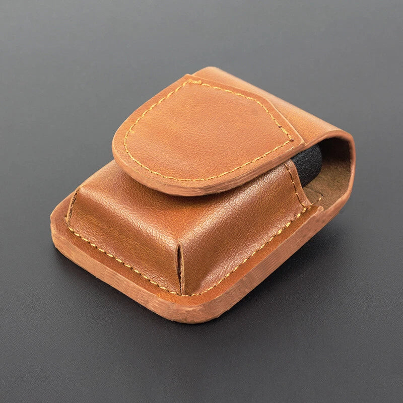 Leather Lighter Case Handmade Holster Belt Loop Clip Pouch Holder For Zippo 07FC0E-D4 - KOEEK
