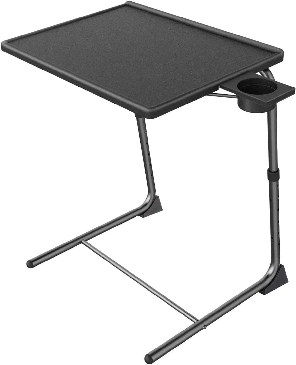 Adjustable TV Tray Table - TV Dinner Tray for Bed and Sofa(Black) 07FC0E-D4 - KOEEK