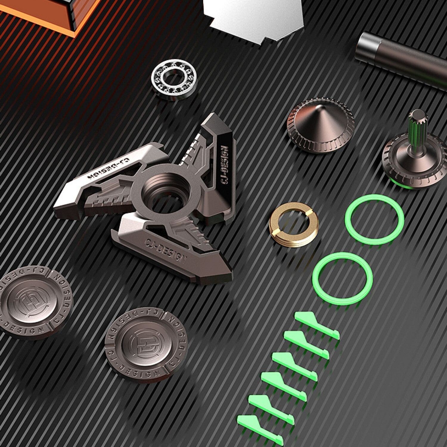 Fingertip Spinner Metal DIY Whirlwind Luminous Finger Edc Decompression Toys 07FC0E-D4 - KOEEK