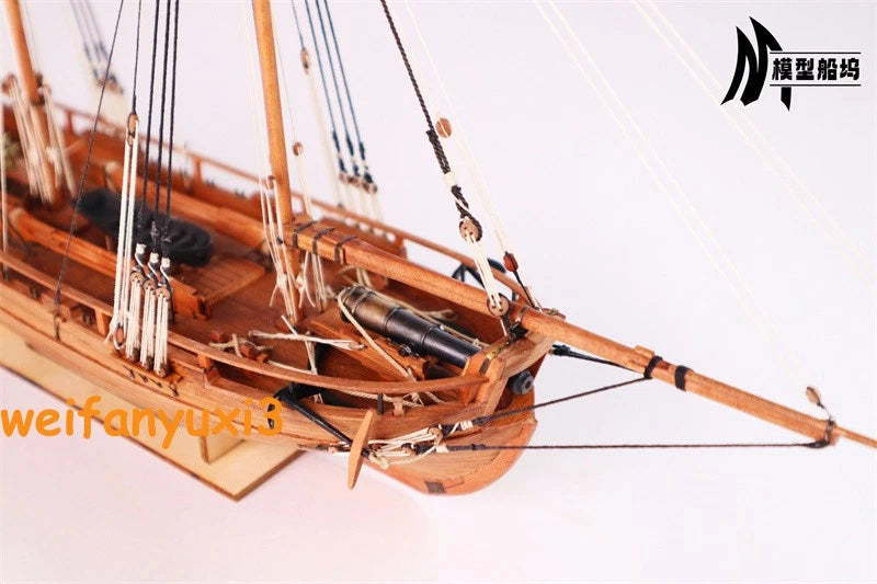 AXEL THROSEN 1810 1/72 400mm 15.8" Norwegian Navy Gunboat Wooden Model Ship Kit 07FC0E-D4 - KOEEK