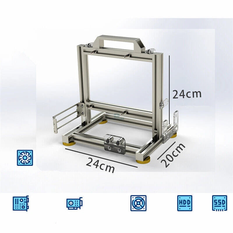 Open Frame ITX PC Case Steel Aluminum Computer Mini Cooling Case SFX Stock! 07FC0E-D4 - KOEEK