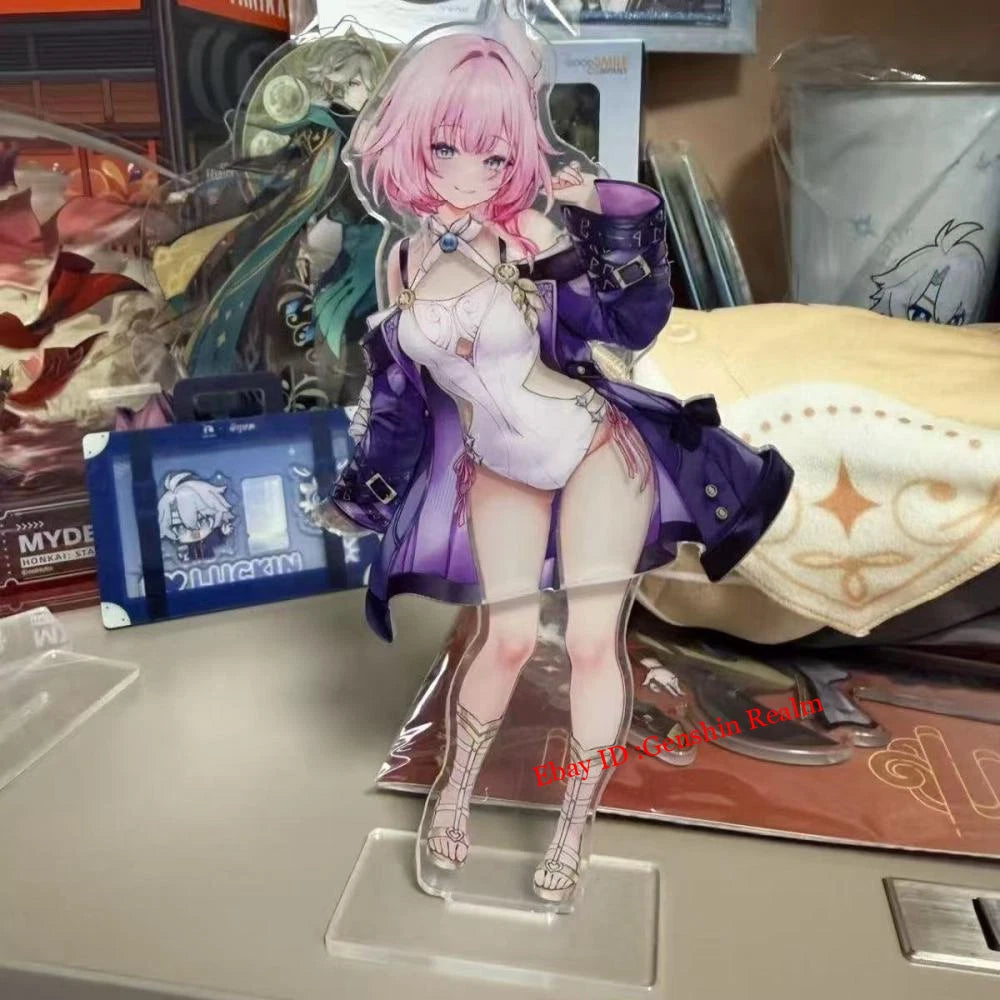 2Pcs/Set Honkai: Star Rail Cyrene Removable Acrylic Desktop Stand Collection 07FC0E-D4 - KOEEK