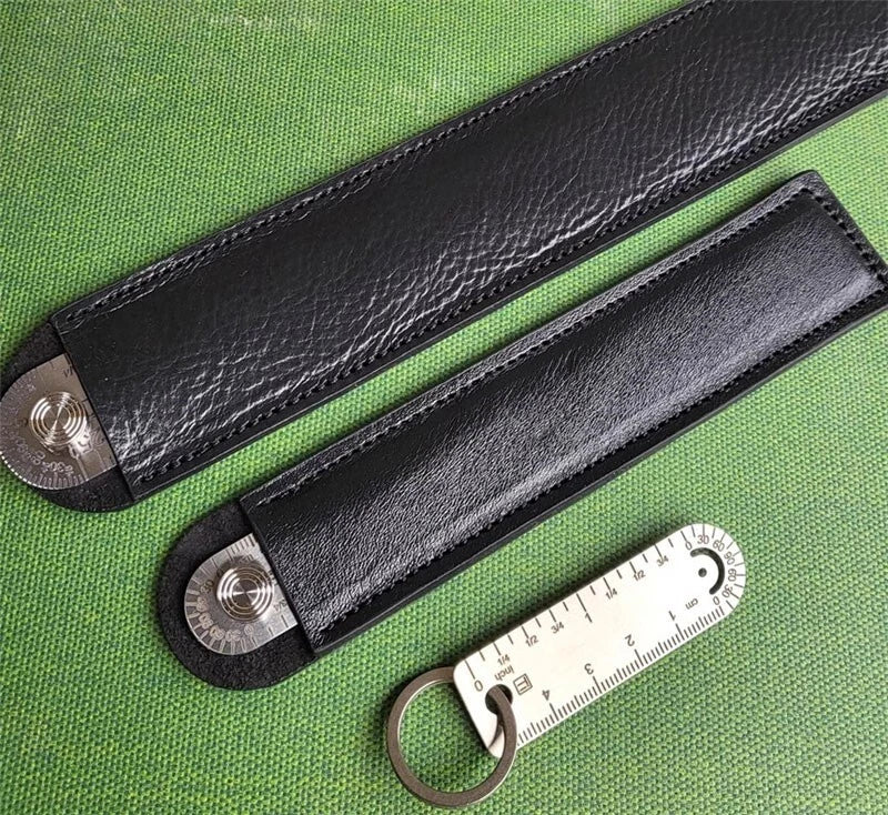 Titanium Alloy Ruler Protractor Compass Scale CM Inch Keychain Portable EDC Tool 07FC0E-D4 - KOEEK