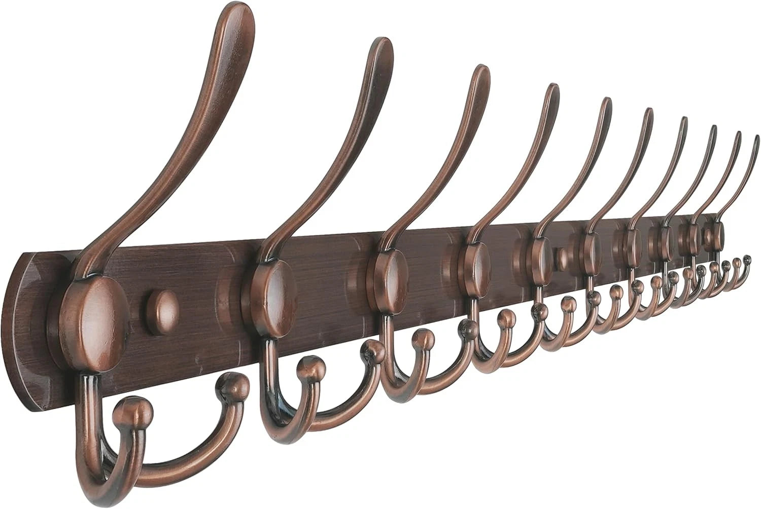 Wall-mounted coat rack - 38 inches long, 10 heavy-duty coat hooks 07FC0E-D4 - KOEEK
