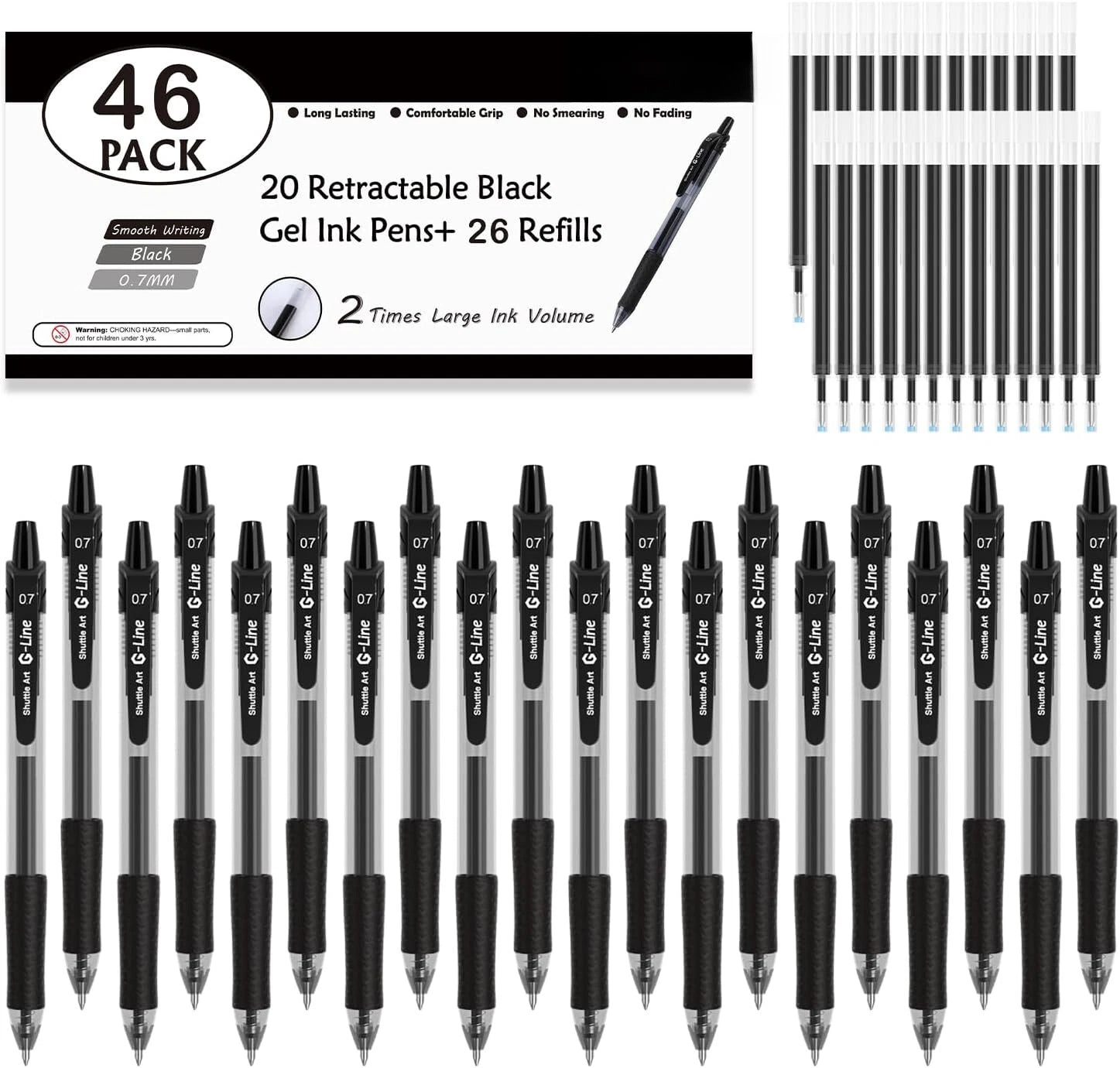 Neutral Markers, 46 Count (20 Neutral Markers,26 Refills) Retractable Medium Tip 07FC0E-D4 - KOEEK