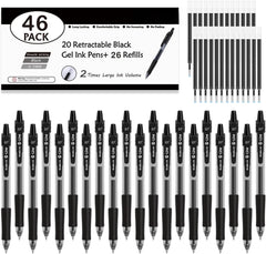 Neutral Markers, 46 Count (20 Neutral Markers,26 Refills) Retractable Medium Tip 07FC0E-D4 - KOEEK