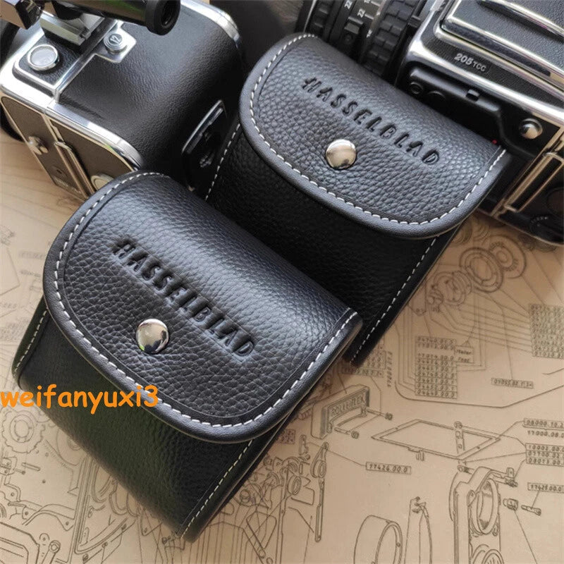 Leather Camera case Protector Bag For Hasselblad Film Back Waist Bag 9*9.5*5cm 07FC0E-D4 - KOEEK