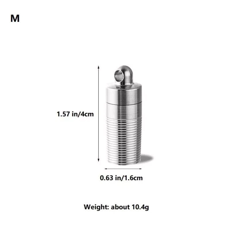 Pure Titanium Pill Holder Organizer Container Case Waterproof Portable EDC Tank 07FC0E-D4 - KOEEK