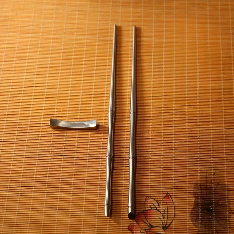 Pure Titanium Alloy Sanitary Chinese Chopsticks Non-slip Wear-resistant Solid 07FC0E-D4 - KOEEK