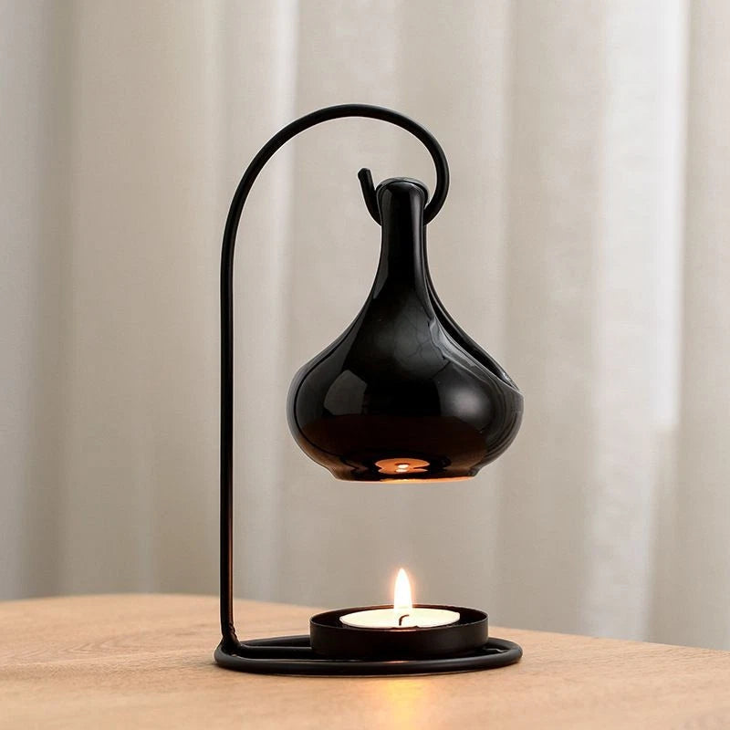 Black Hanging Aromatherapy Burner Candle Wax Warmer Lamp Home Indoor Decor 07FC0E-D4 - KOEEK