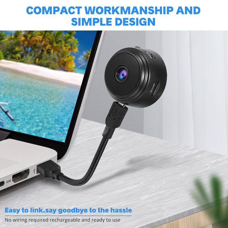 ny Mini Camara De Seguridad WiFi 1080P Inalambrica Con Audio Video