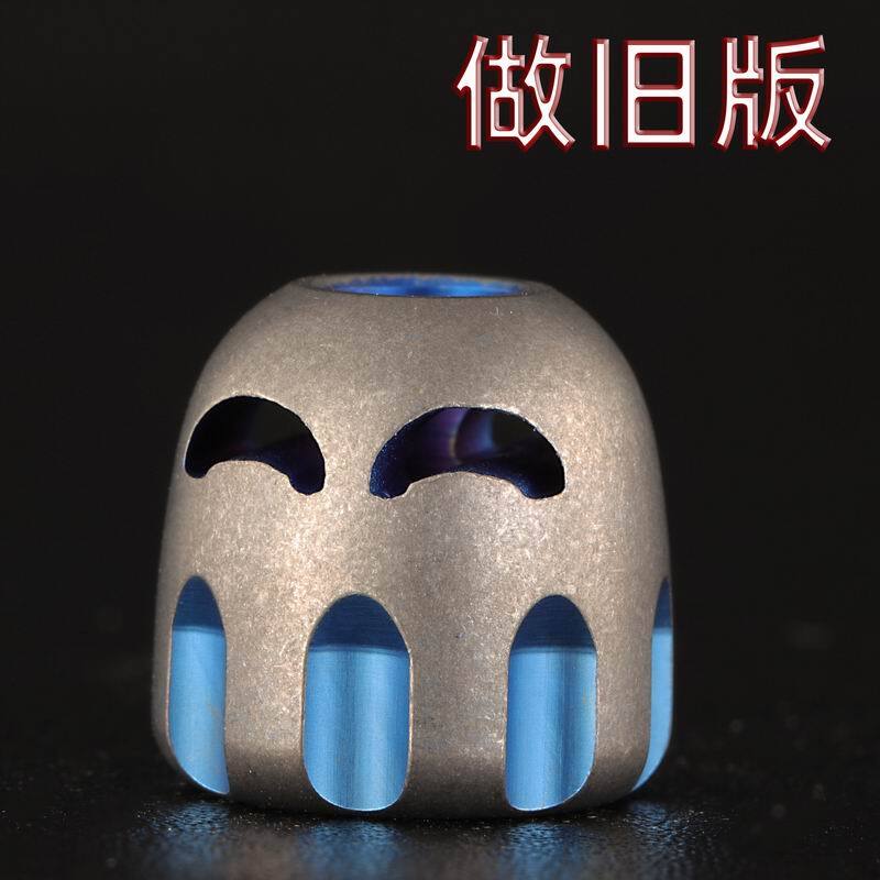 Titan Alloy Paracord Bead Knife Pendant EDC DIY Accessories Pacman Laugh 07FC0E-D4 - KOEEK