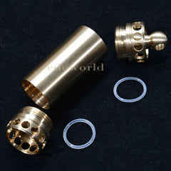 EDC Brass Waterproof Pill Box Organizer Container Case Storage Tank Key chain 07FC0E-D4 - KOEEK