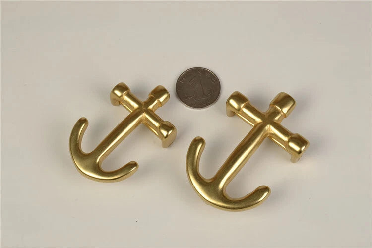 Men's Solid Brass Anchor shaped Belt Buckle Belt Buckles for 1.5" / 38mm Belt 07FC0E-D4 - KOEEK