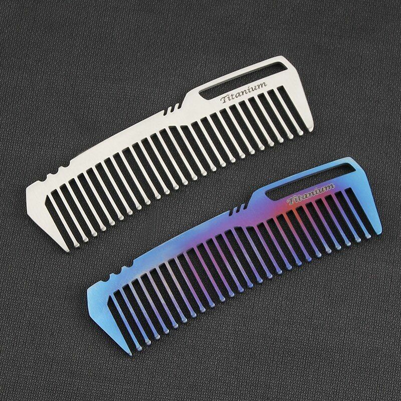 Mini Portable Titanium Alloy Comb EDC Super Light Titanium Comb Outdoor Tools 07FC0E-D4 - KOEEK