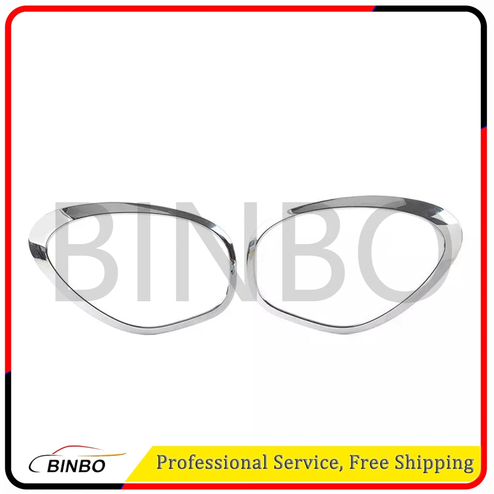 For 2011-16 Mini Cooper Countryman Front Headlight Lamp Bezel Trim Molding Pair 07FC0E-D4 - KOEEK
