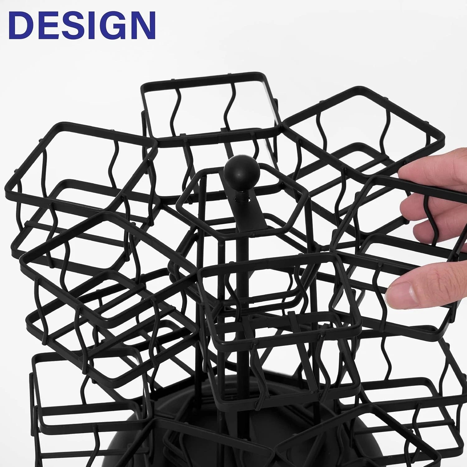 Tea bag storage rack - Rotating carousel stand with 12 compartments 07FC0E-D4 - KOEEK