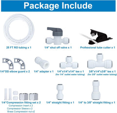 new Refrigerator Water Line Kit Connection and Compression Ice Maker White 07FC0E-D4 - KOEEK