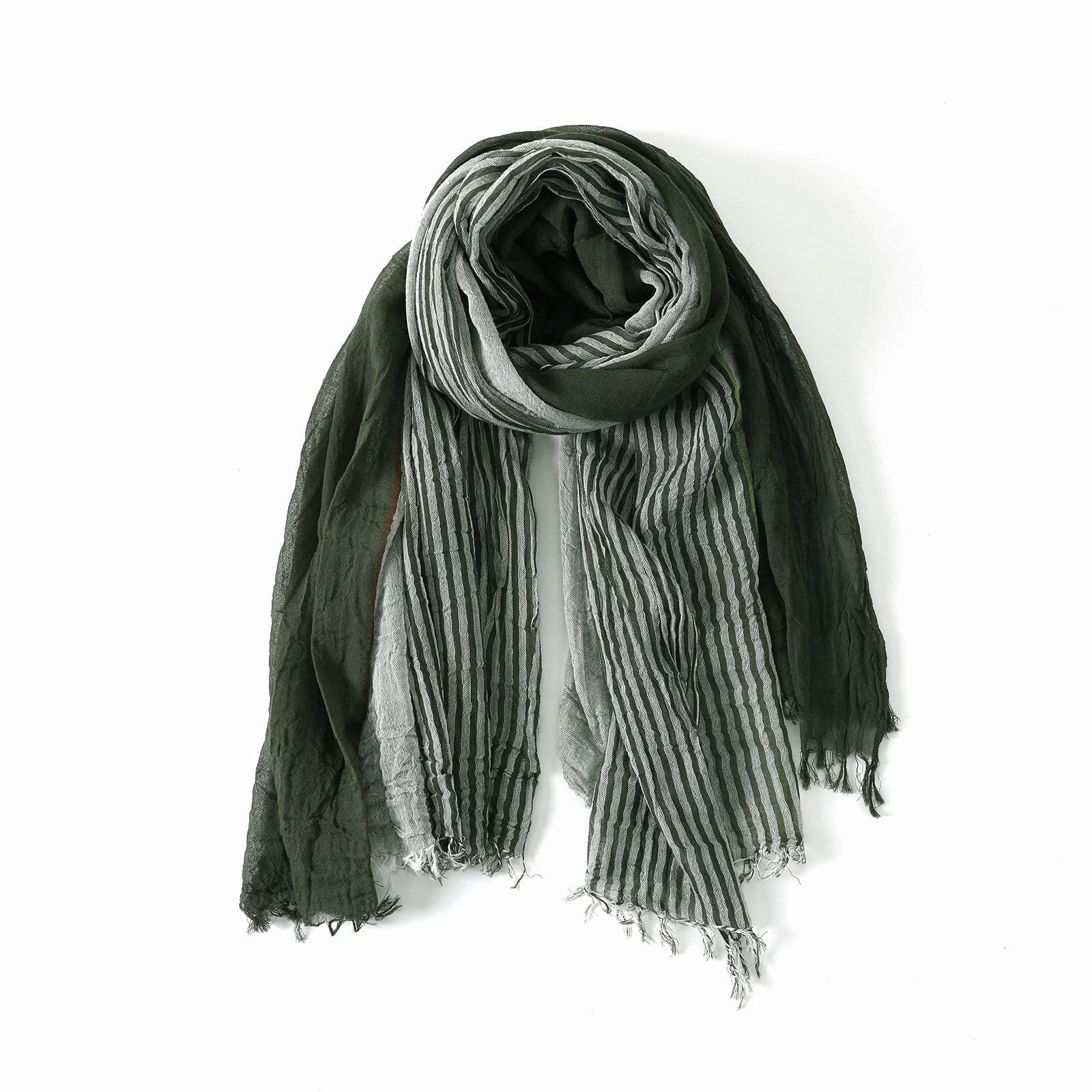 Mens Soft Cotton Made Bandana Scarf Stitching Colors Autumn Winter Shawl Necktie 07FC0E-D4 - KOEEK