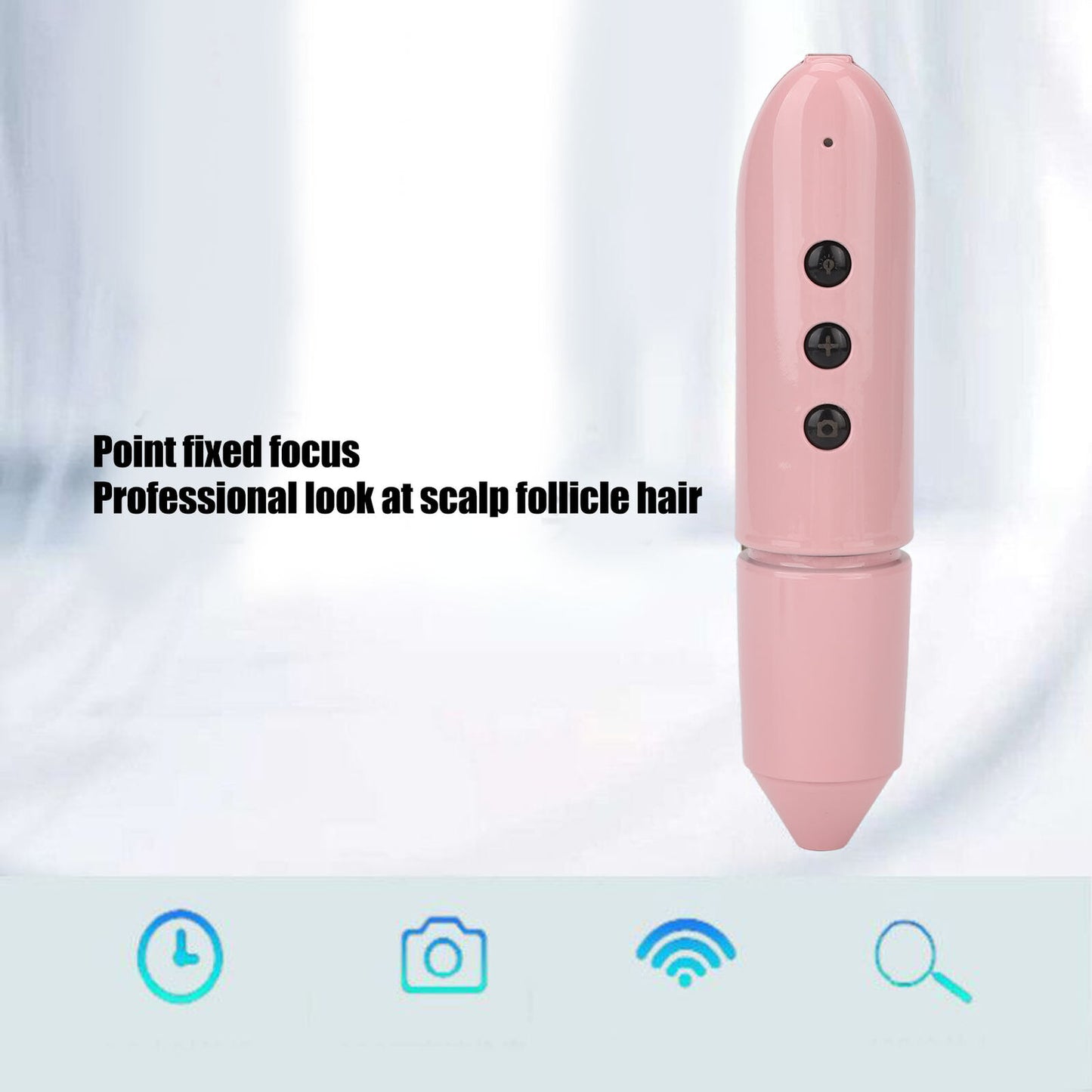 new Hair Detector Scalp Skin 2MP Camera 100x WIFI Facial Tester Pink For Analyse