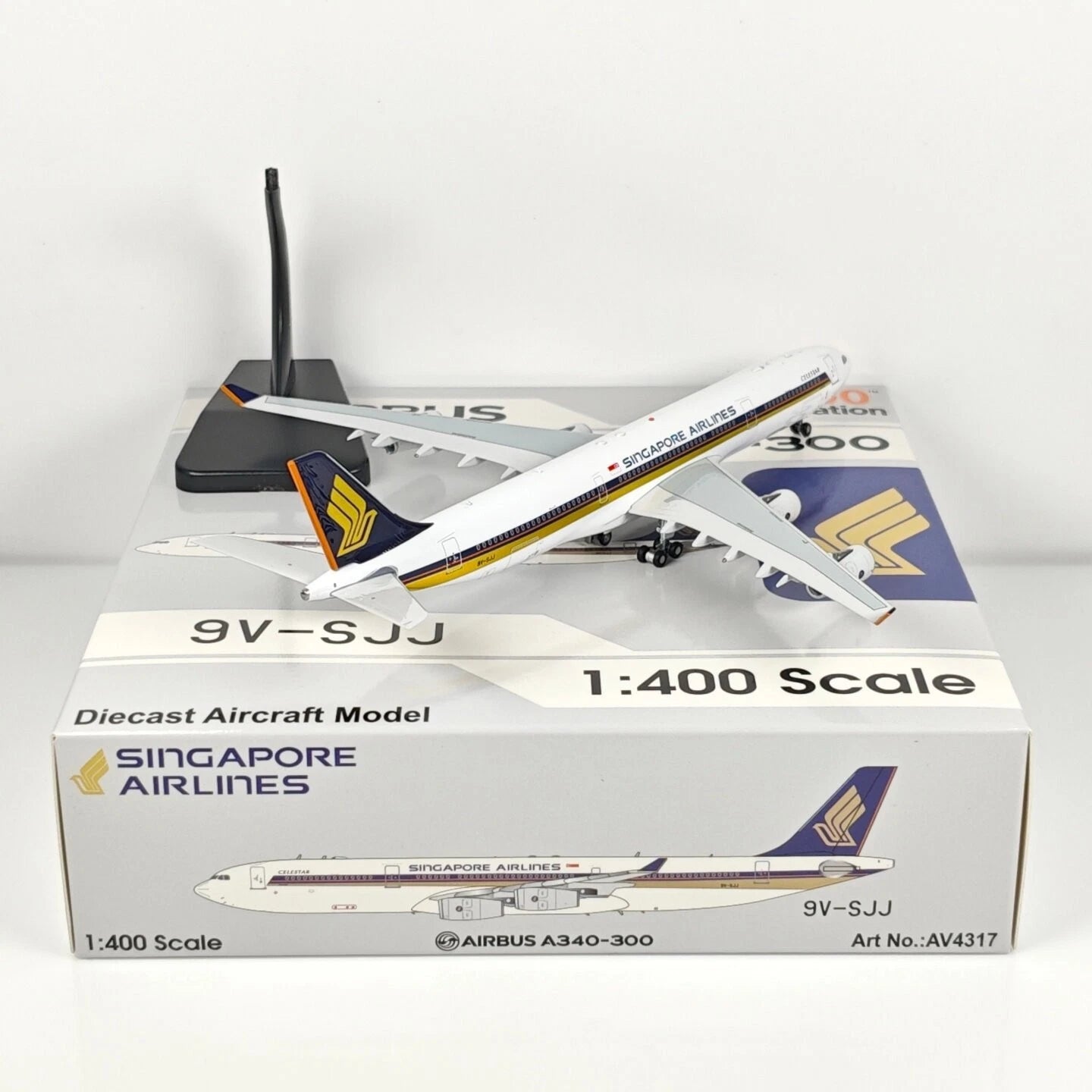 1:400 Singapore Airlines Airbus A380 "9V-SKL" 4646 Alloy Airplane Model 07FC0E-D4 - KOEEK