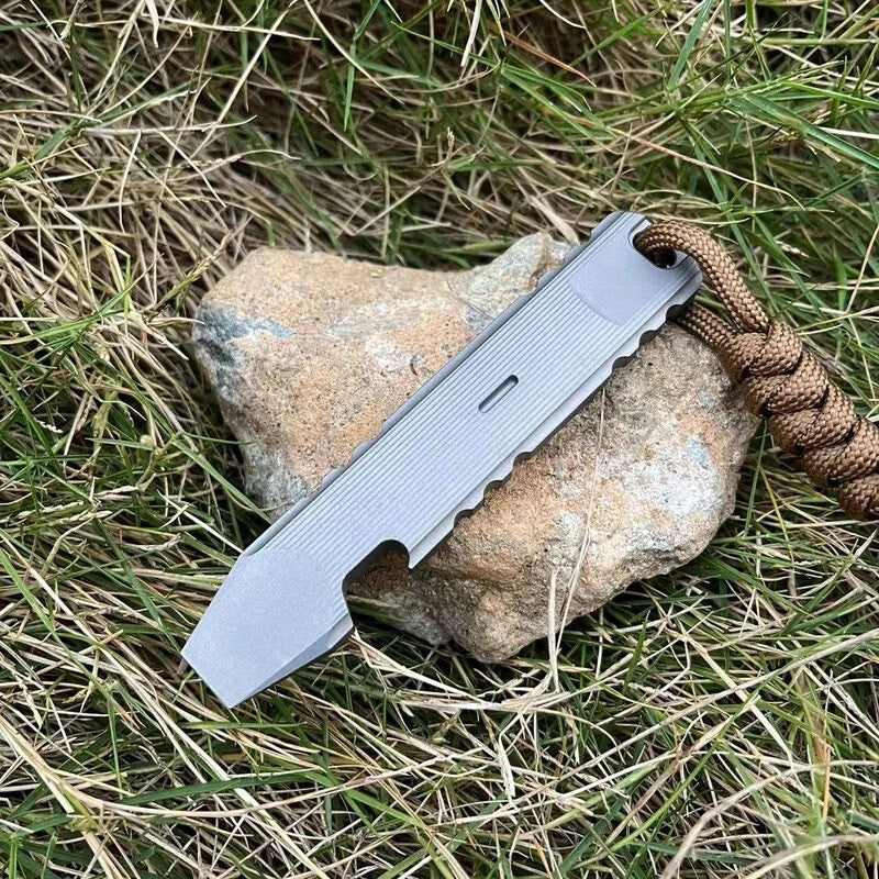 Outdoor EDC Titanium Alloy Pocket Pry Bar Crowbar Opener Wrench Multi Tools 07FC0E-D4 - KOEEK