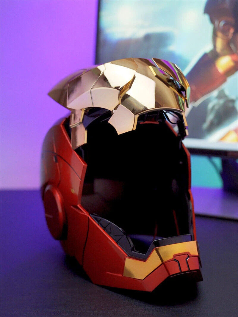 Gold Iron Man MK5 Helmet Wearable Voice-control Open&Close Gift Fast Shipping 07FC0E-D4 - KOEEK