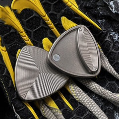 Titanium Alloy Click Clicker Revolve Slider Push Card Hand Fidget pocket EDC Toy 07FC0E-D4 - KOEEK