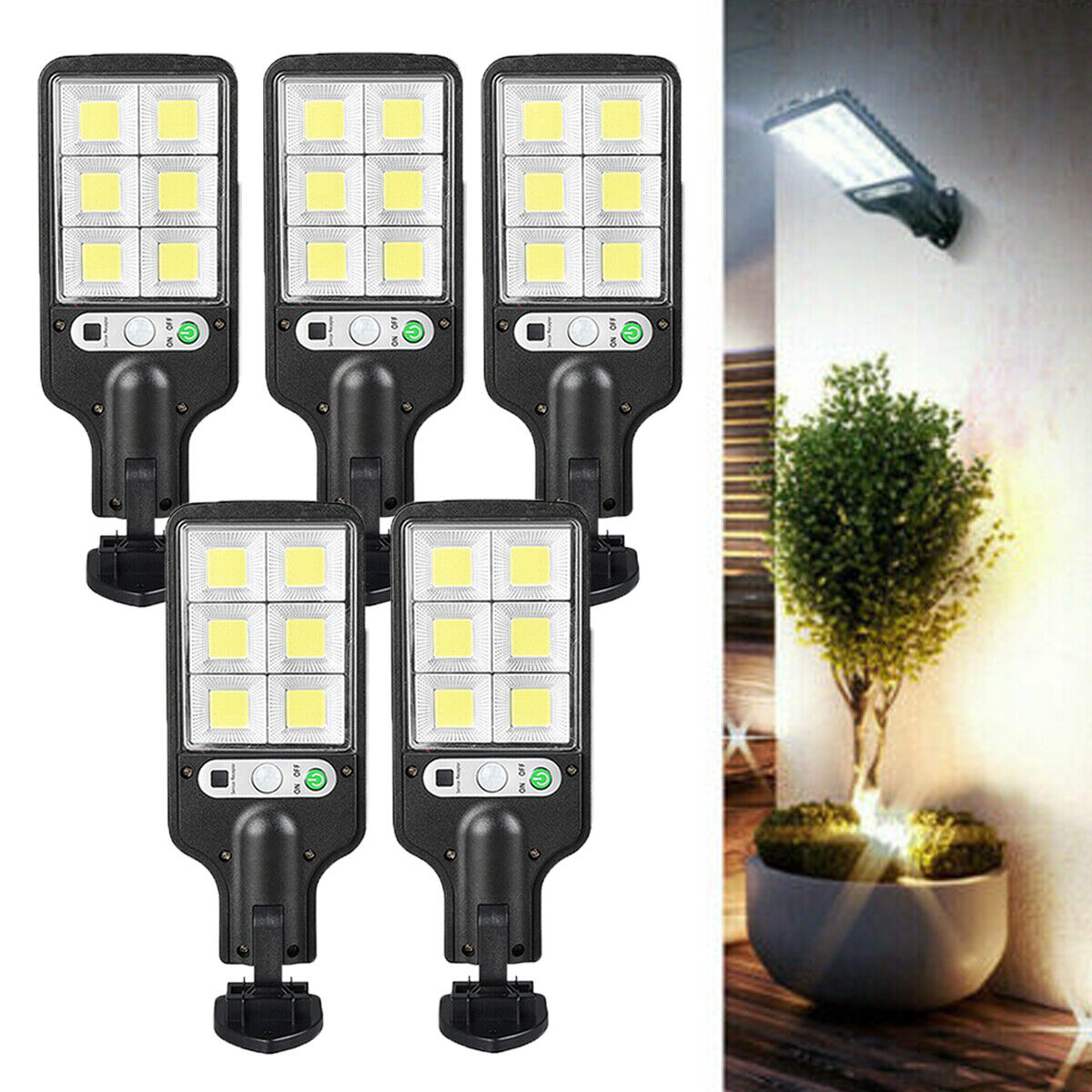 ny Solar Light Focos Luces Solares Para Exterior Luz Led de Jardin Patio Sensor de