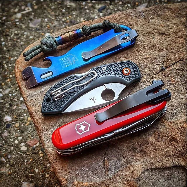 Deep Carry Stainless steel Pocket Clip for Victorinox 91MM NO LOGO 07FC0E-D4 - KOEEK