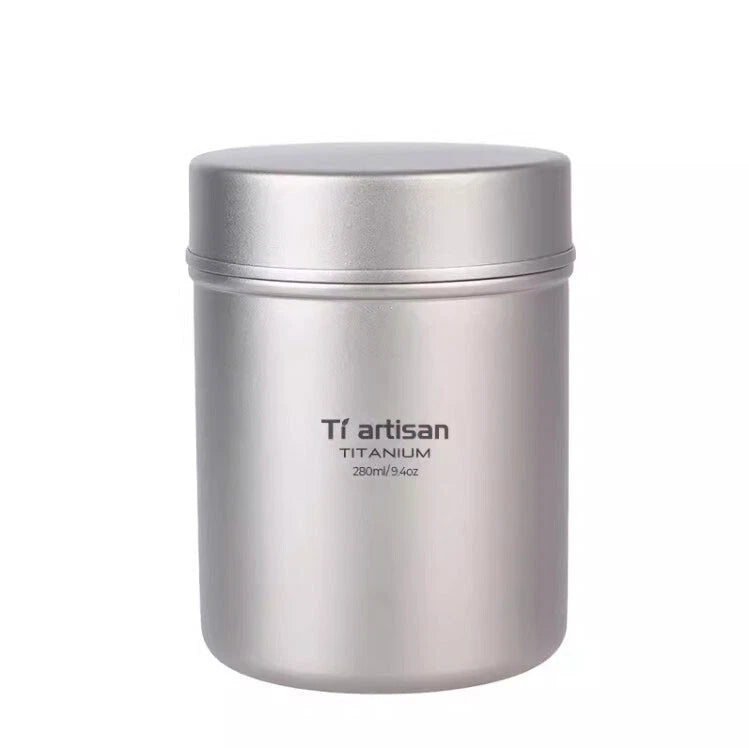 280mL Pure Titanium Storage Box Coffee Tea Cans EDC Portable Container Tank 07FC0E-D4 - KOEEK