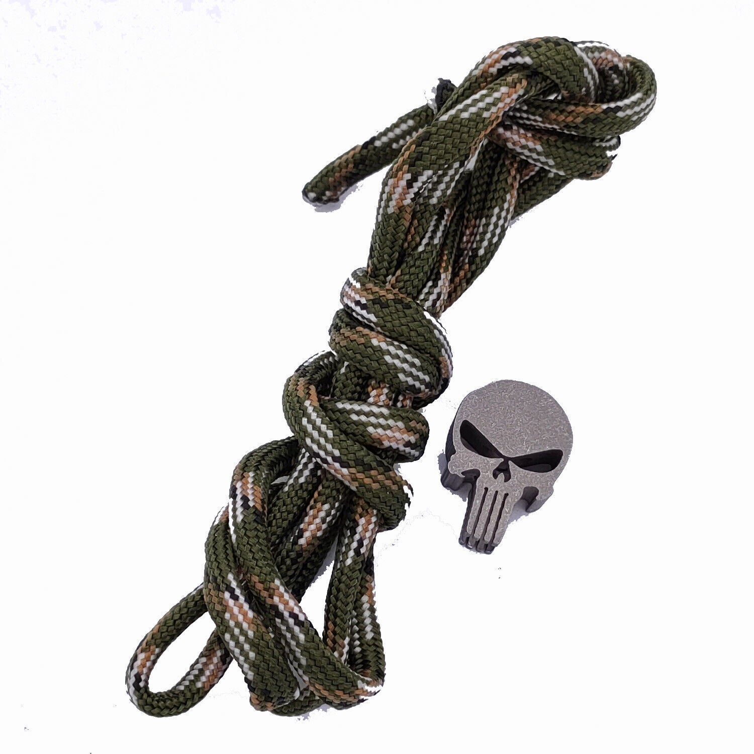 EDC Titanium Alloy Folding Knife Handle Lanyard Bead Umbrella Rope Pendant Tools 07FC0E-D4 - KOEEK