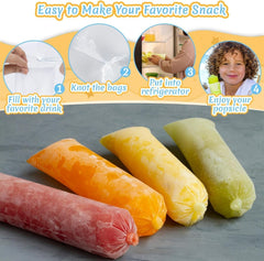 new 100 Ice Candy Plastic Bags - 4x12 Bolsas para bolis de hielo One Size, Clear 07FC0E-D4 - KOEEK