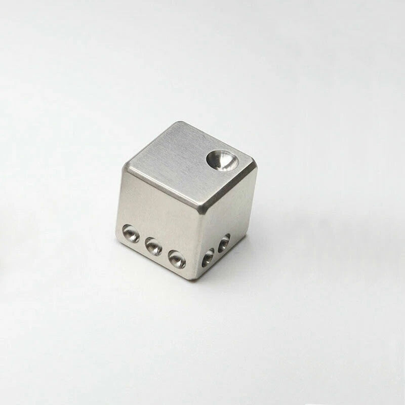 Solid TC4 Titanium Alloy Creative Dice EDC Toys KTV Entertainment Supplies Gifts 07FC0E-D4 - KOEEK
