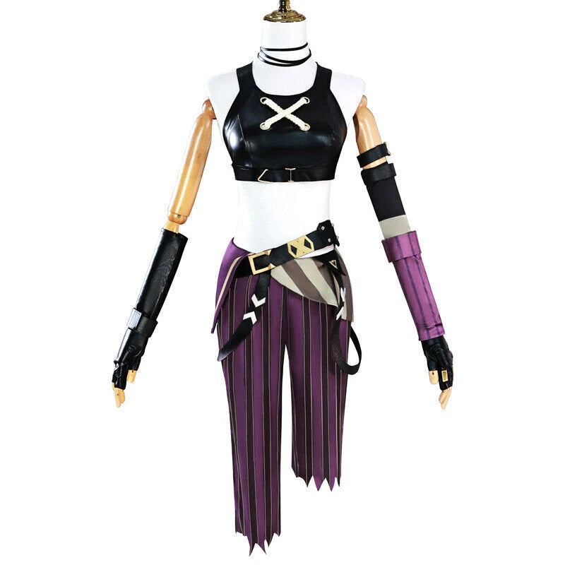 League of Legends Battle of the Twin Cities Jinx Cosplay Costume Uniform Suit 07FC0E-D4 - KOEEK