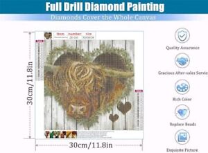 nye Highland Cow Diamond Painting Kits til voksne, 5D Gem Painting for Kids ZE-030