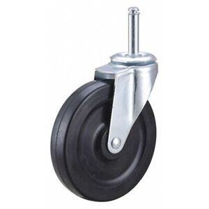 new Zoro Select F1rr05052s-S20 Swivel Stem Caster,Rubber,5 In.,125 Lb.