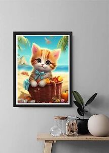 new DIY 5D Diamond Painting Cats Kit for Adults - Diamond Art Beach | Full Drill ...