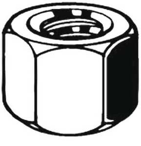 new Zoro Select U11095.075.0001 Hex Nut, 3/4"-16, Steel, Grade 8, Black Oxide,