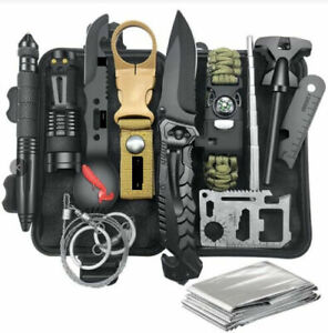 Tactical Outdoor Camping Survival Gear Kit Hunting Emergency SOS EDC Tools Box