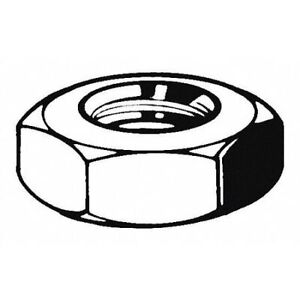 new Zoro Select U11390.150.0001 Heavy Hex Nut, 1-1/2"-6, Steel, Grade A, Black