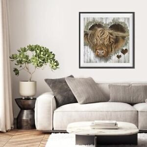 nye Highland Cow Diamond Painting Kits til voksne, 5D Gem Painting for Kids ZE-030