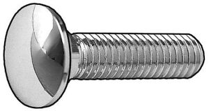 new Zoro Select Mpb662 Bolt,Carriage,Chrome,1/4-20X1,Pk5