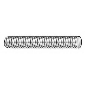 new Zoro Select Tri20500lhx3-012P Fully Threaded Rod, 1/2"-13, 3 Ft, Steel, Low