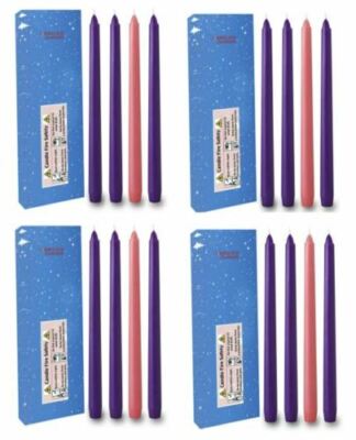 100 pcs Christmas Advent Taper Candles- 10-inch x 0.75 (3/4)inch-4pc per pack 07FC0E-D4 - KOEEK