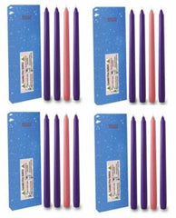 100 pcs Christmas Advent Taper Candles- 10-inch x 0.75 (3/4)inch-4pc per pack 07FC0E-D4 - KOEEK