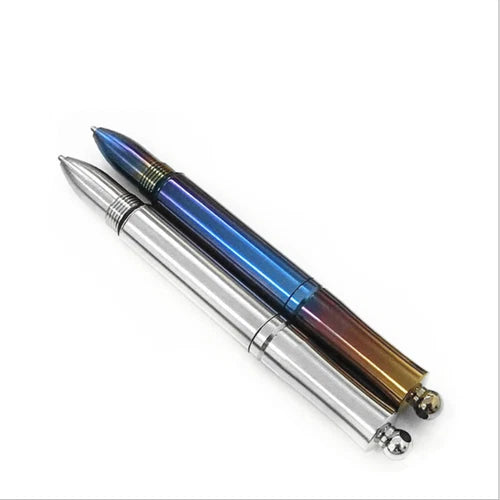 EDC Short Titanium Alloy Pen Portable Keychain Ballpoint Emergency Tool EDC Pen 07FC0E-D4 - KOEEK