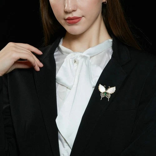 Natural Shell Butterfly Brooch Mother Of Pearl Inlay Coat Pin Clothing Accessory 07FC0E-D4 - KOEEK