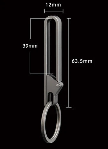 EDC Titanium Alloy Quick Buckle Detach Belt Waist hanging Keychain Key Ring Tool 07FC0E-D4 - KOEEK