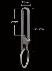 EDC Titanium Alloy Quick Buckle Detach Belt Waist hanging Keychain Key Ring Tool 07FC0E-D4 - KOEEK